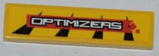 Lego Tile 1 x 4 with 'OPTIMIZERS' Pattern Model Right Side (Sticker) - Set 8228