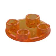 Lego Plate Round 2 x 2 with Rounded Bottom [Boat Stud] / Trans-Orange