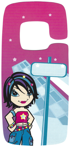 Lego Clikits Door Hanger, 'Star' with Cityscape Print