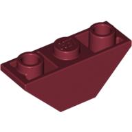 Lego Brick Sloped Inverted 45° 3 x 1 Double with 2 Completely Open Studs / Dark Red
