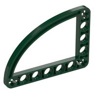 Lego Technic Beam 5 x 7 L-Shape with Quarter Ellipse Thin / Dark Green