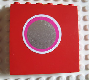 Lego Brick 1 x 6 x 5 with Small Mirror Pattern (Sticker) - Set 230-1