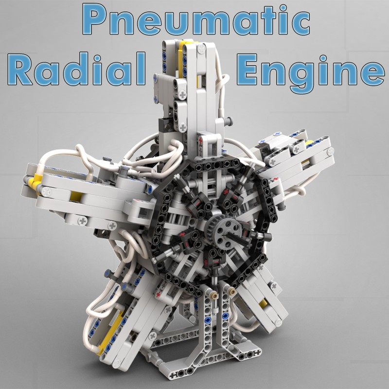 Lego 5 Cylinder Pneumatic Radial Engine
