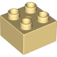 Lego Duplo Brick 2 x 2 / Light Yellow