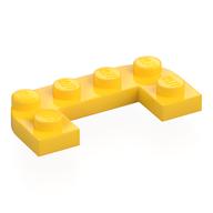 Lego Plate Round Half 2 x 4 with 1 x 2 Cutout / Yellow