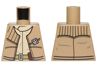Lego Torso SW Rebel Vest with General Insignia Pattern / Dark Tan