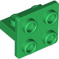 Lego Bracket 1 x 2 - 2 x 2 Centered / Green