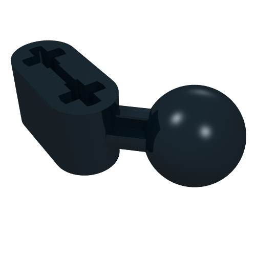 Lego Technic Beam 1 x 2 with Ball Joint Angled / Black