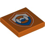 Lego Tile 2 x 2 with Coastguard Logo Print