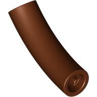 Lego Brick Round 1 x 1 D. Tube with 45° Elbow and Axle Holes (Crossholes) at Each End / Reddish Brown