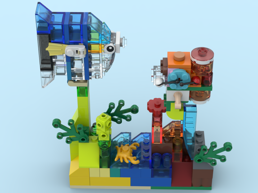 Lego Mola mola and diver