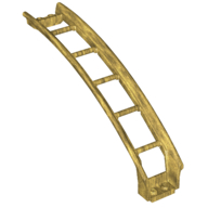 Lego Vehicle Track, Roller Coaster Ramp Large Upper Part, 6 Bricks Elevation / Pearl Gold