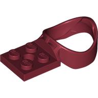 Lego Plate Special 2 x 2 with Sphere Holder / Dark Red