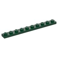 Lego Plate 1 x 10 / Dark Green