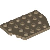 Lego Wedge Plate 4 x 6 Cut Corners / Dark Tan