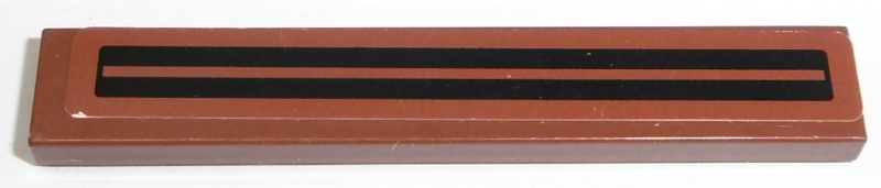 Lego Tile 1 x 6 with 2 Black Stripes Pattern (Sticker) - Set 75058
