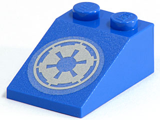 Lego Slope 33 3 x 2 with SW Imperial Logo on Transparent Background Pattern (Sticker) - Set 7667