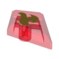 Lego Tile Special 1 x 2 Diamond with Elemental Fire Print