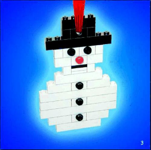 Lego Snowman Ornament