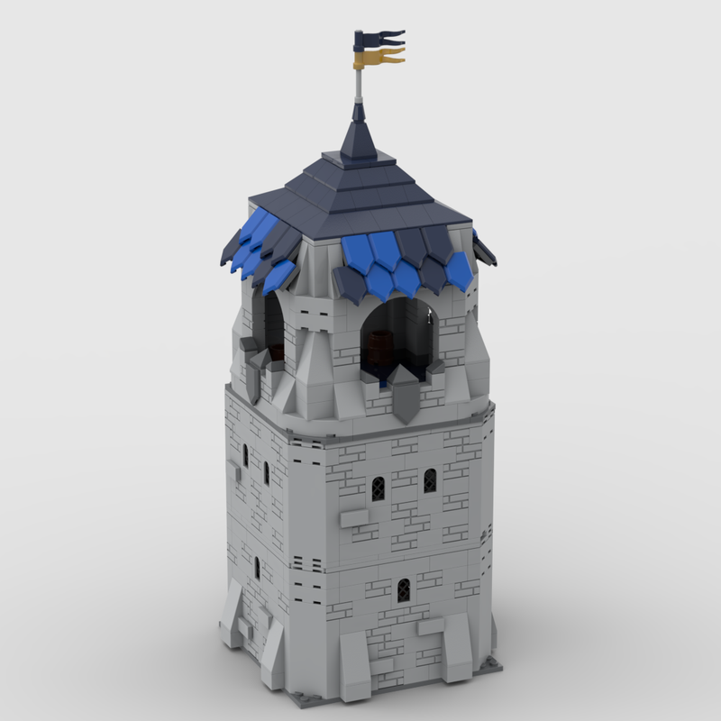 Lego Medieval Castle: Tower - Modular with Full interior