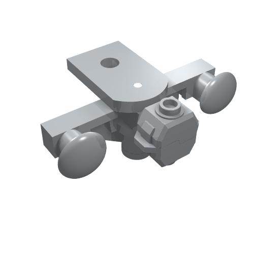 Lego Train Buffer Beam with Sealed Magnets [Type 1] / Light Bluish Gray