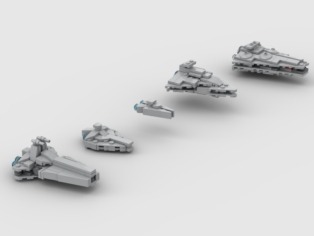Lego Micro Scale Imperial Ships Battle Pack (Venator, Acclamator, Arquitens, Victory, Interdictor)