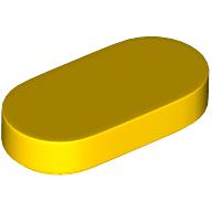 Lego Tile Round 1 x 2 / Yellow