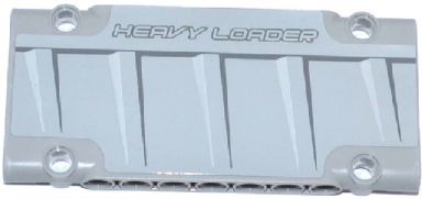 Lego Technic, Panel Plate 5 x 11 x 1 with 'HEAVY LOADER' and Container Side Panel Pattern Model Left Side (Sticker) - Set 42023 / Light Bluish Gray