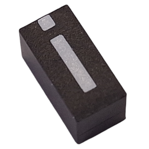 Lego Modulex Tile 1 x 2 with White 'i' Print, without Internal Supports / Modulex Tile Gray