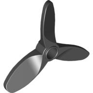 Lego Propeller 3 Blade 5.5 Diameter with Hole for Technic Pin / Black
