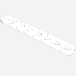 Lego Plate 1 x 8 / Trans-Clear