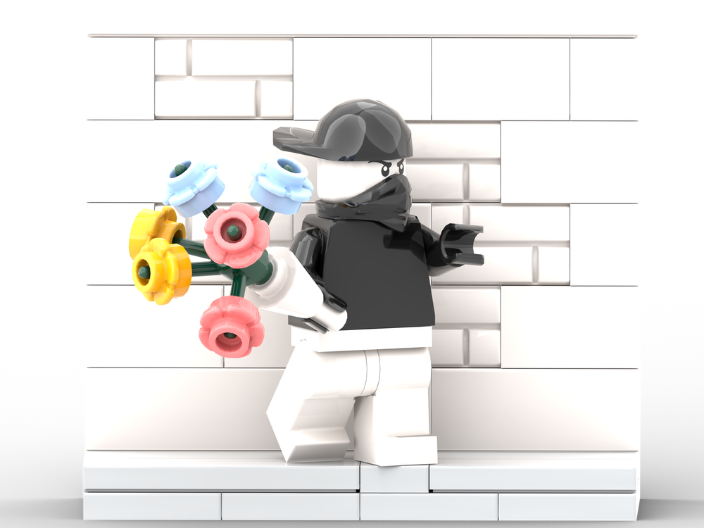 Lego Banksy Flower Thrower / Love is in the air