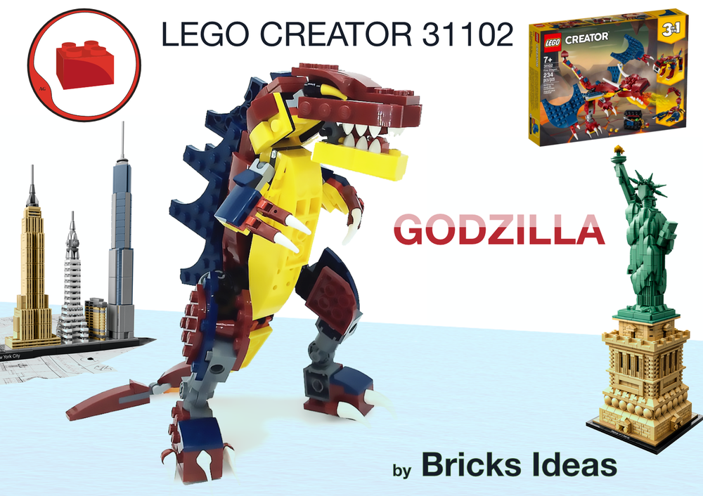 Lego Godzilla - Lego Creator 31102 set