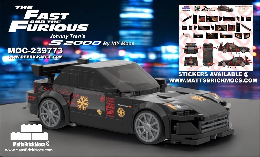 Lego Fast and Furious Johnny Tran's Honda S2000