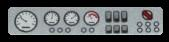 Lego Tile 1 x 4 with Gauges and Buttons Pattern (Sticker) - Set 8295