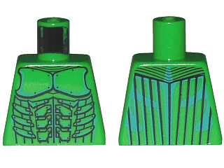 Lego Torso Spider-Man Green Goblin Pattern / Bright Green