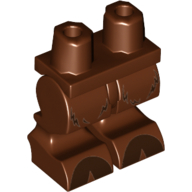 Lego Creature Legs and Hips with Fur and Hooves print (Faun) / Reddish Brown