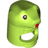 Lego Costume / Mask, Snake with Black Eyes, Red Tongue Print