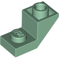 Lego Brick Sloped Inverted 45° 2 x 1 with 2/3 Cutout / Sand Green
