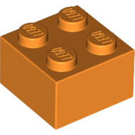 Lego Brick 2 x 2 / Orange