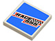 Lego Tile 2 x 2 with 'RACE 555' and Checkered Flag Pattern (Sticker) - Set 8125