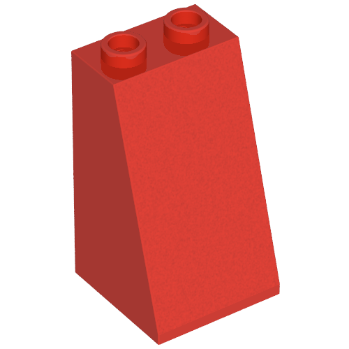 Lego Brick Sloped 75° 2 x 2 x 3 Smooth / Red