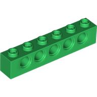 Lego Technic Brick 1 x 6 [5 Pin Holes] / Green