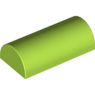 Lego Brick Curved 2 x 4 Double, No Studs, without Groove / Lime