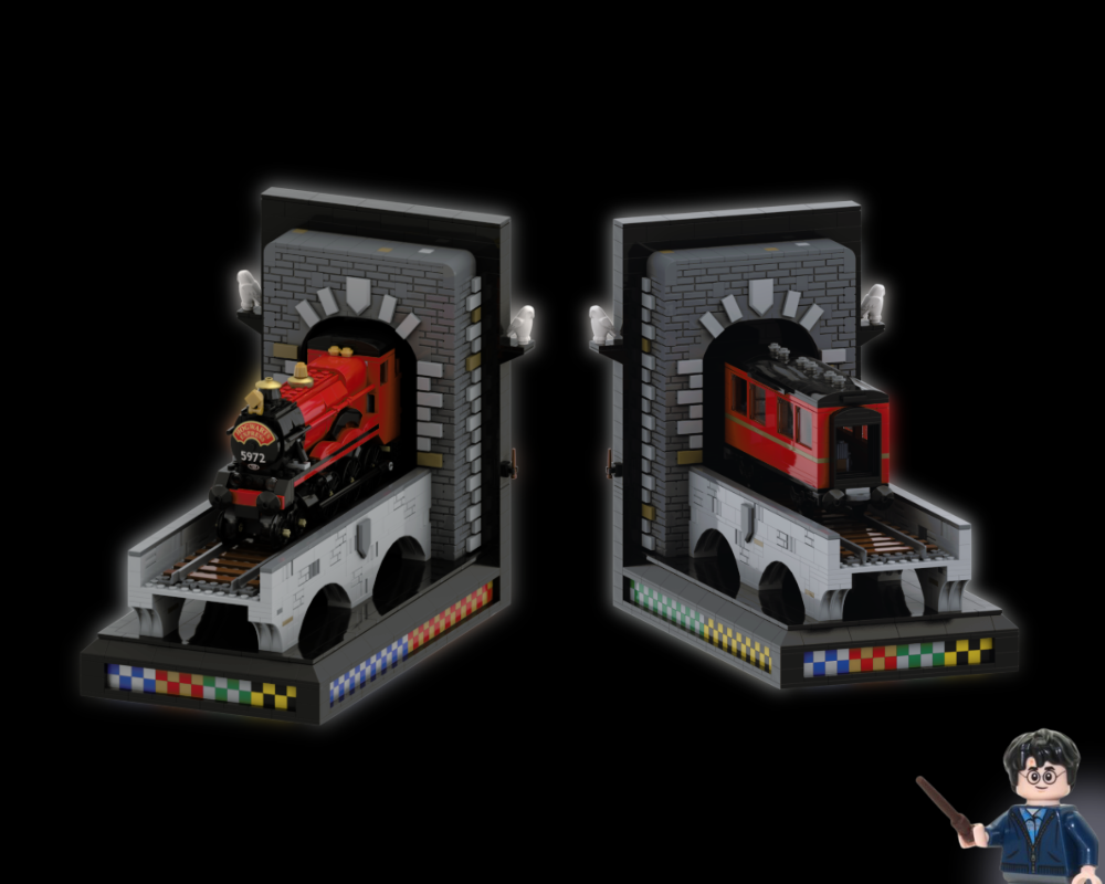 Lego Hogsmeade Train - Bookends