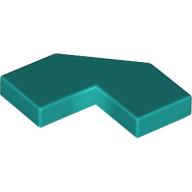 Lego Tile Special 2 x 2 Corner with Cut Corner - Facet / Dark Turquoise
