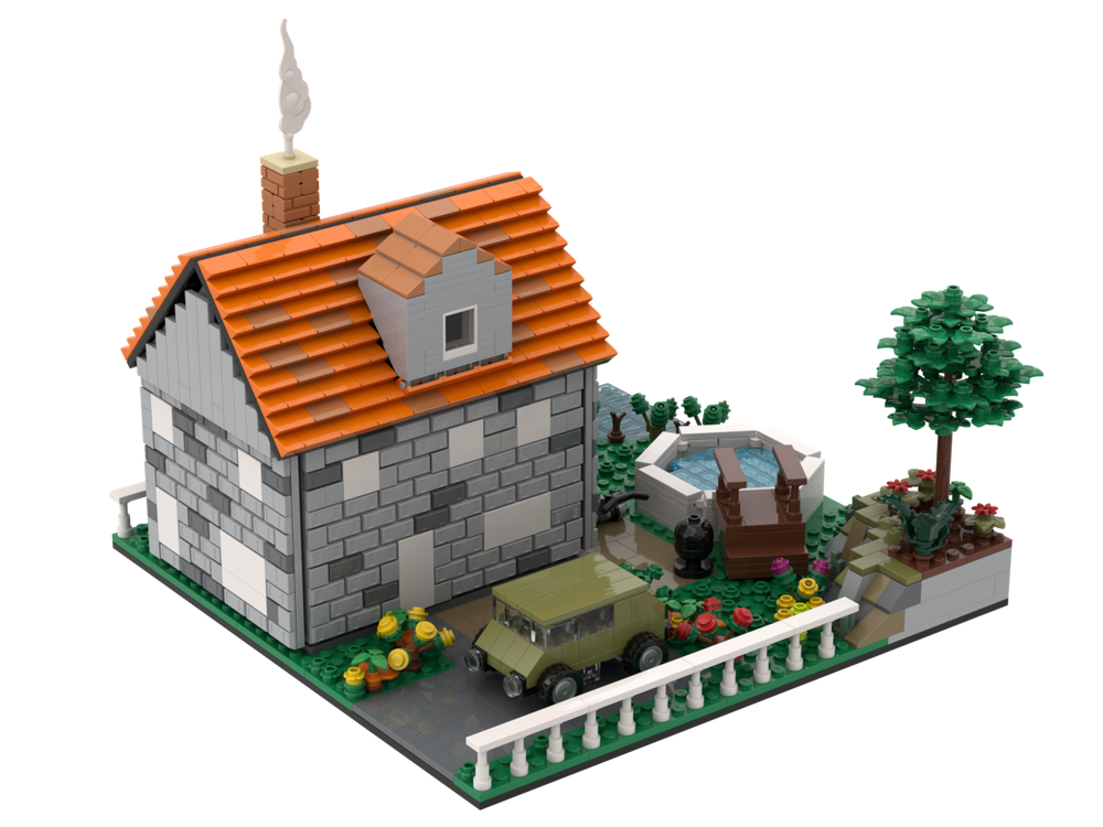 Lego House and garden