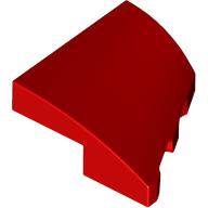 Lego Brick Wedged, Curved 2 x 2 with Stud Notch Left / Red