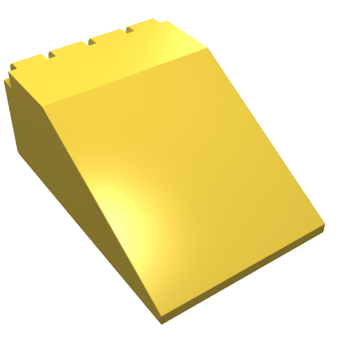 Lego Windscreen 6 x 4 x 2 Canopy / Yellow