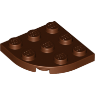 Lego Plate Round Corner 3 x 3 / Reddish Brown